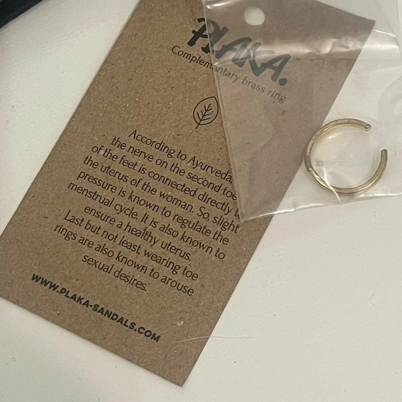 Plaka Flip Flops Thong Sandals Teal Brown size 6 / free toe ring - Picture 4 of 16